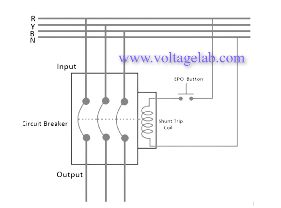 shunt trip relay wiring diagram